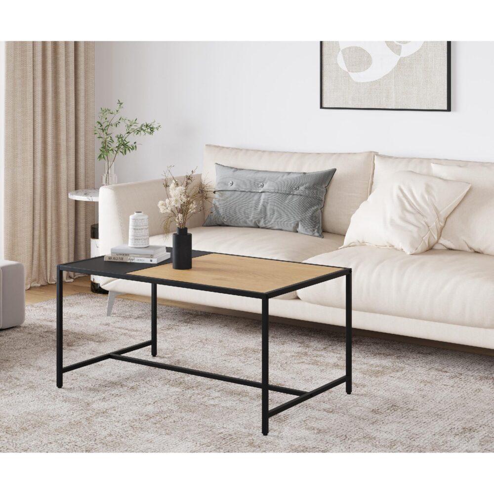 rechthoekige eiken salontafel Lynor afbeelding 4