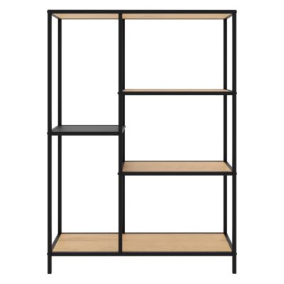 industriële vakkenkast Lynor eiken zwart afbeelding 1