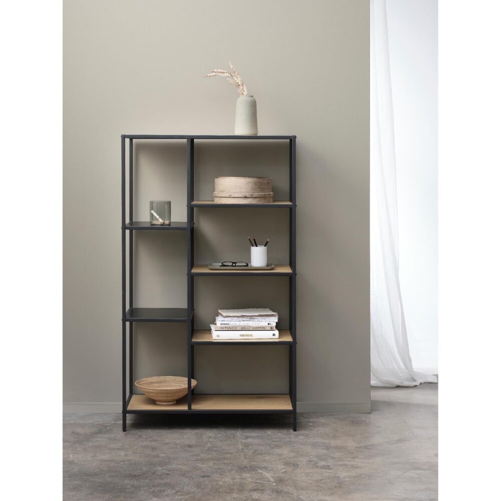 industriele boekenkast Lynor eiken 146 cm afbeelding 5