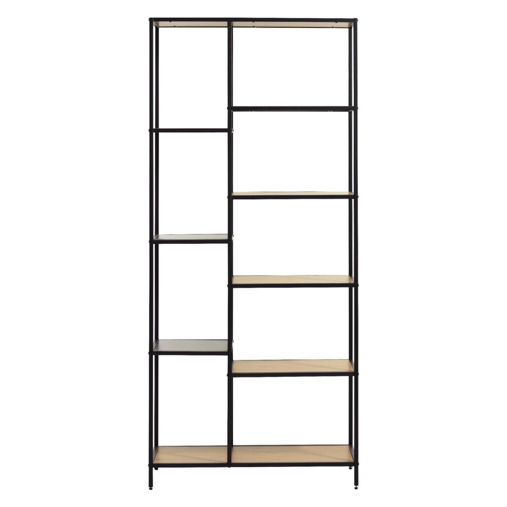 industriële boekenkast Lynor 180 cm eiken afbeelding 1