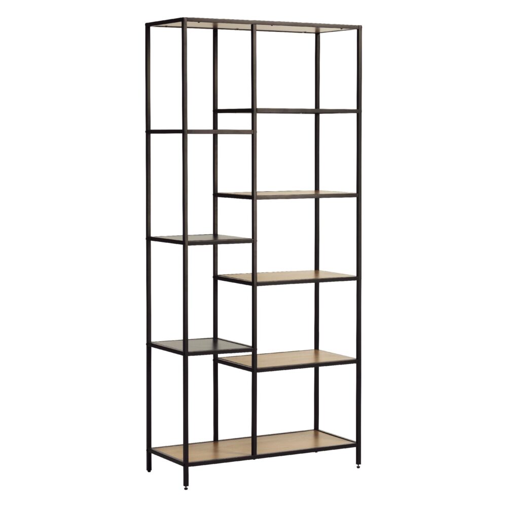 industriële boekenkast Lynor 180 cm eiken afbeelding 2