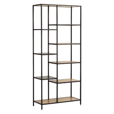 industriële boekenkast Lynor 180 cm eiken afbeelding 2