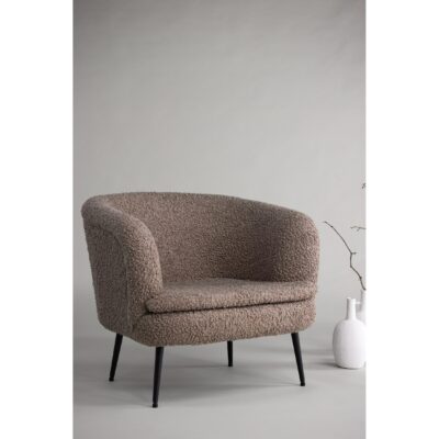 beige teddy fauteuil loungestoel afbeelding 8