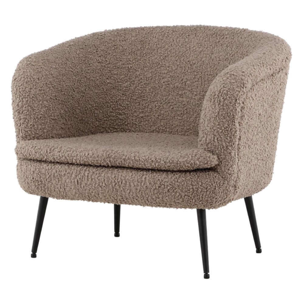 beige teddy fauteuil loungestoel afbeelding 2