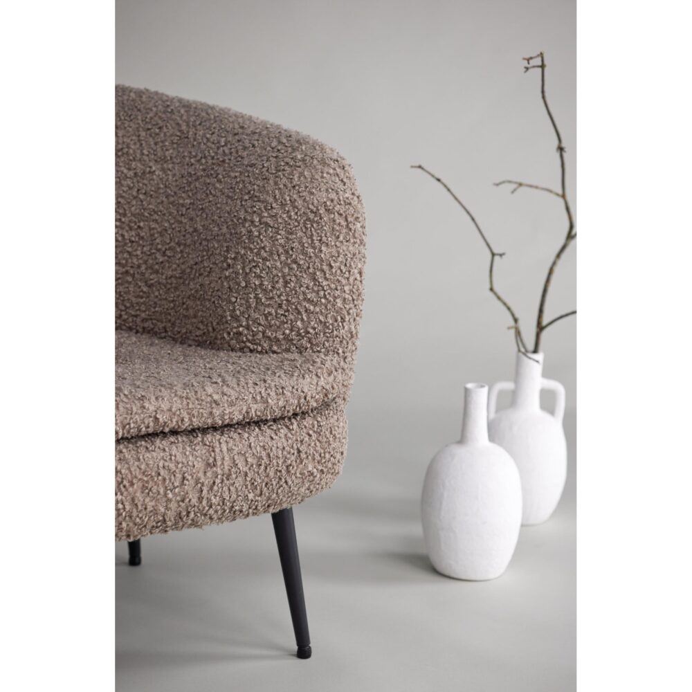 beige teddy fauteuil loungestoel afbeelding 10