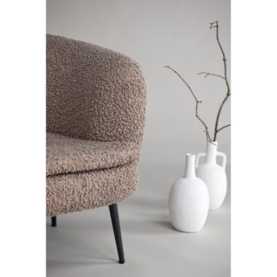 beige teddy fauteuil loungestoel afbeelding 10