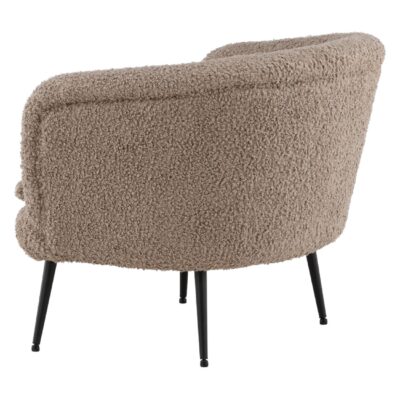 beige teddy fauteuil loungestoel afbeelding 5