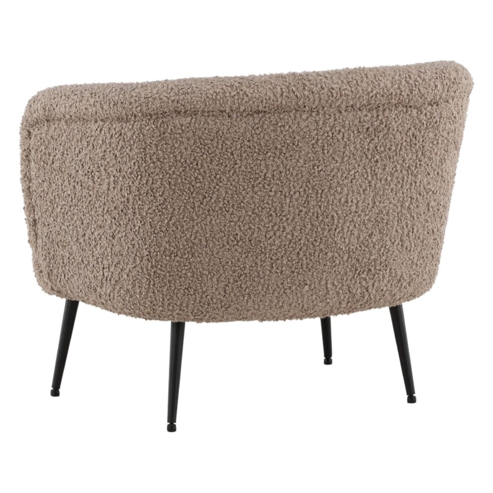 beige teddy fauteuil loungestoel afbeelding 6