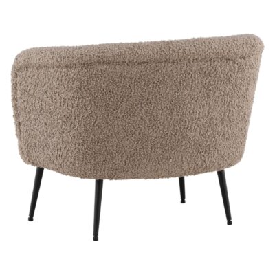 beige teddy fauteuil loungestoel afbeelding 6