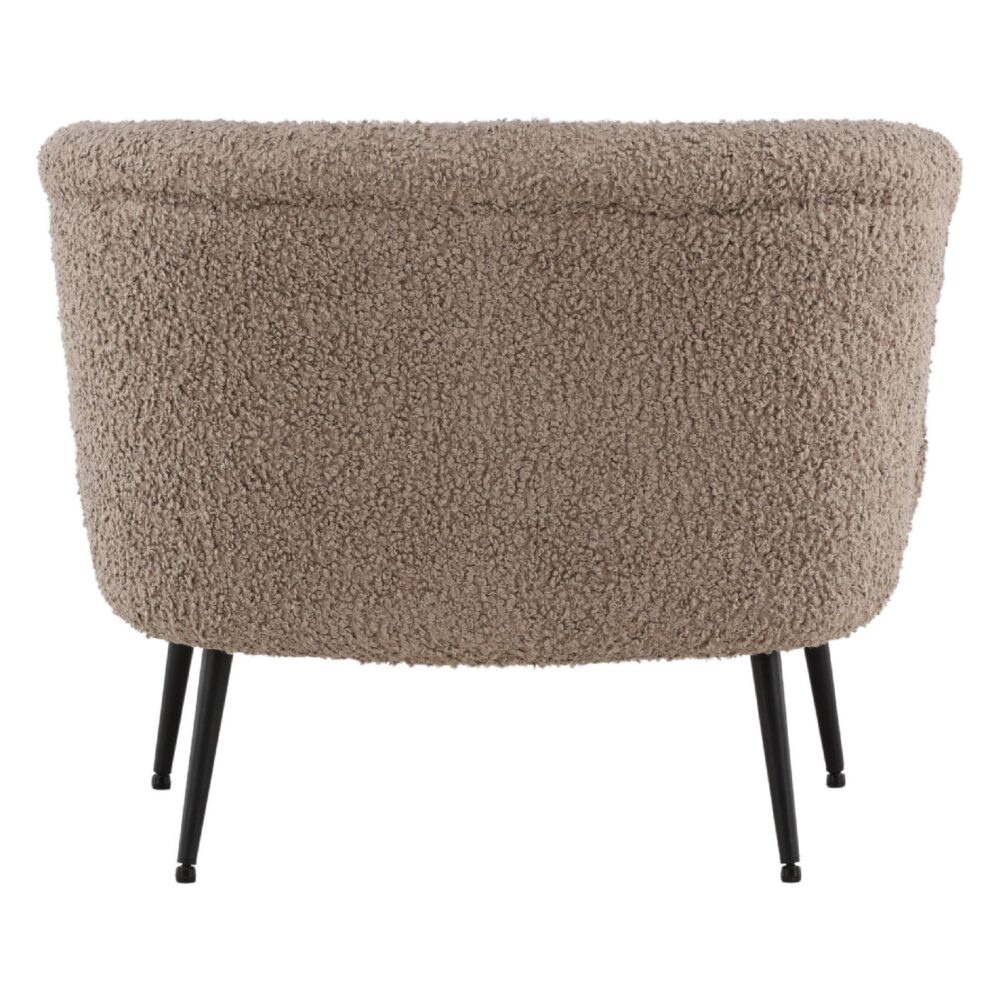 beige teddy fauteuil loungestoel afbeelding 7