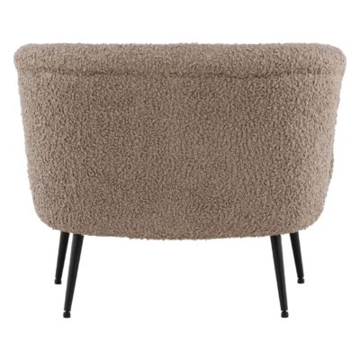beige teddy fauteuil loungestoel afbeelding 7