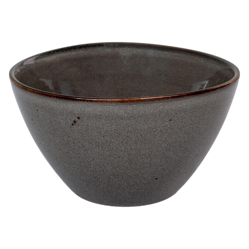 keramische kommen set 4 grijs bruin afbeelding 1