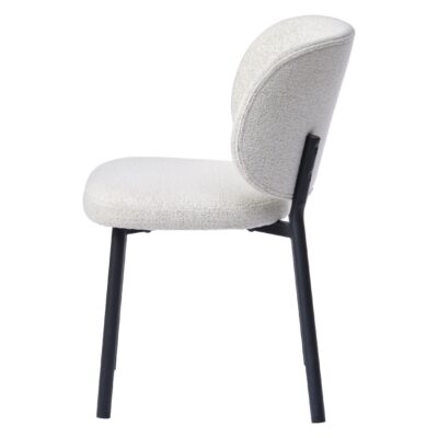Nuno bouclé eetkamerstoelen offwhite set van 2 afbeelding 2
