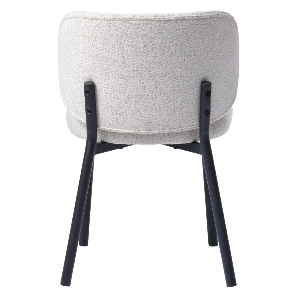 Nuno bouclé eetkamerstoelen offwhite set van 2 afbeelding 5
