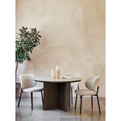 Nuno bouclé eetkamerstoelen offwhite set van 2 afbeelding 8