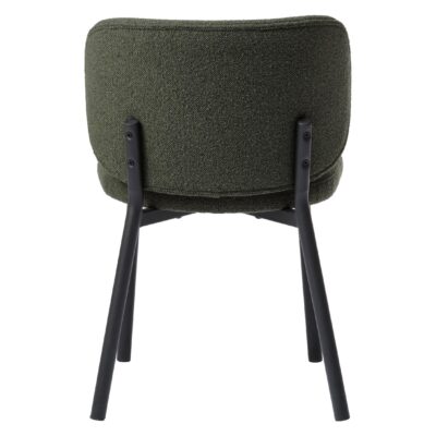 donkergroene bouclé eetkamerstoelen Nuno afbeelding 5