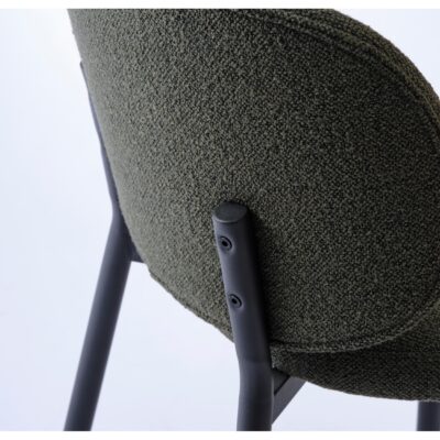donkergroene bouclé eetkamerstoelen Nuno afbeelding 8
