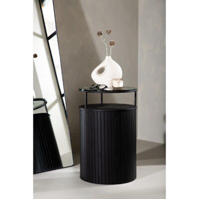 ronde glazen bijzettafel Luma afbeelding 3