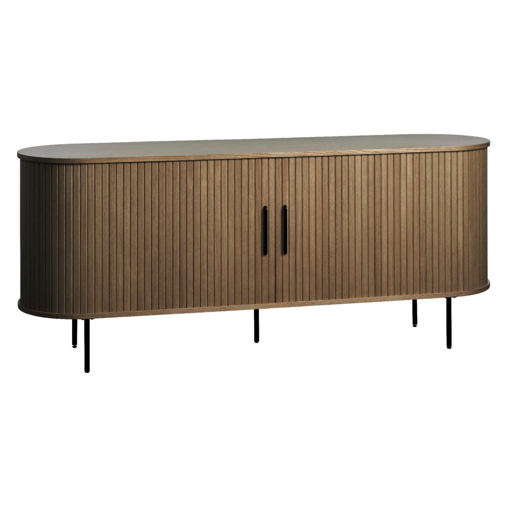 dressoir Nova bruin eiken met schuifdeuren 180 cm afbeelding 4