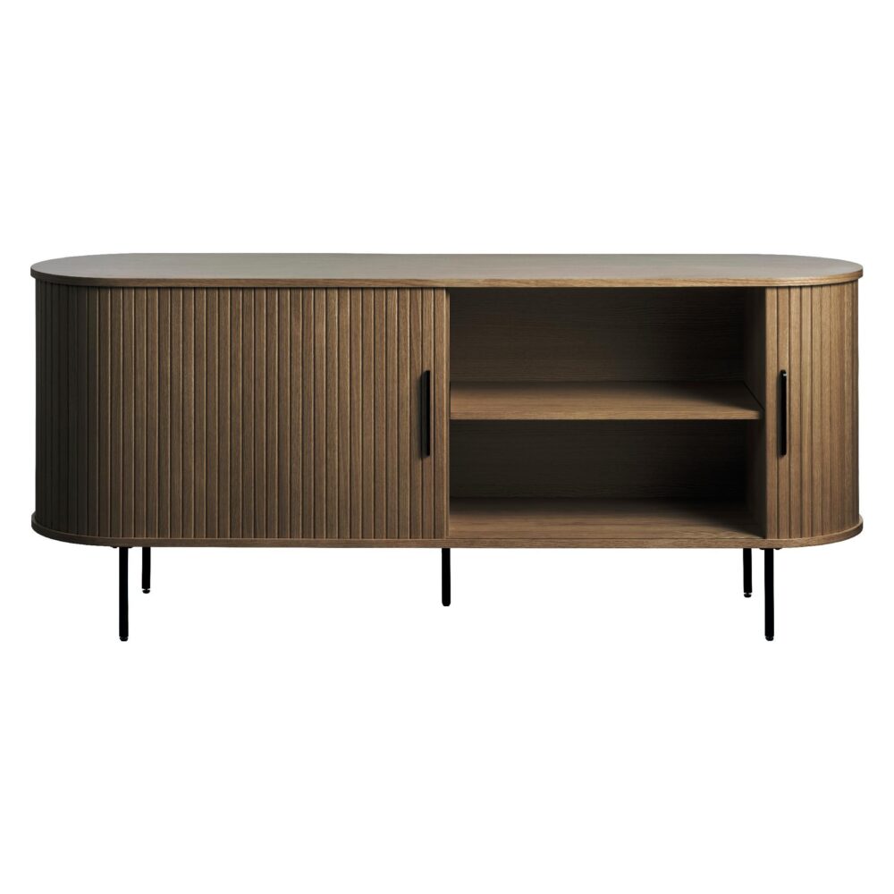 dressoir Nova bruin eiken met schuifdeuren 180 cm afbeelding 3