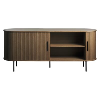 dressoir Nova bruin eiken met schuifdeuren 180 cm afbeelding 3