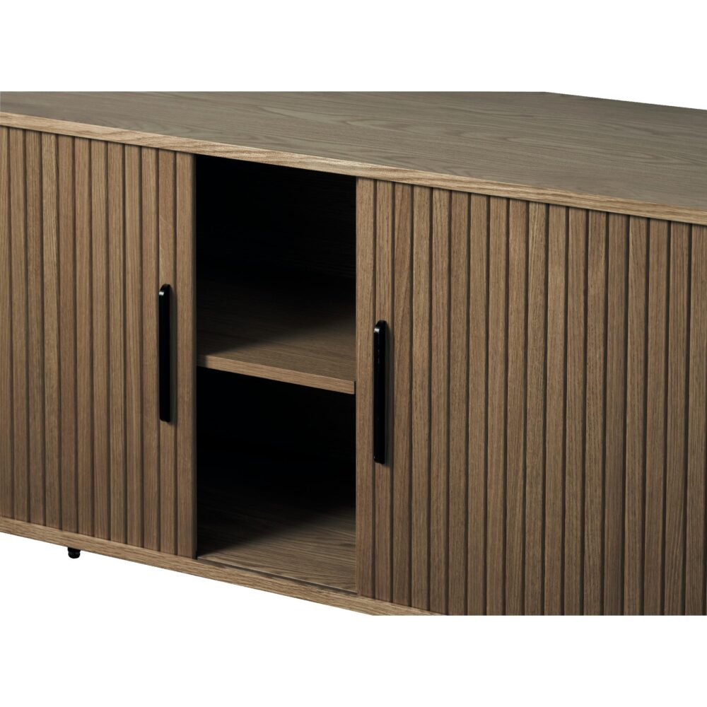 dressoir Nova bruin eiken met schuifdeuren 180 cm afbeelding 5