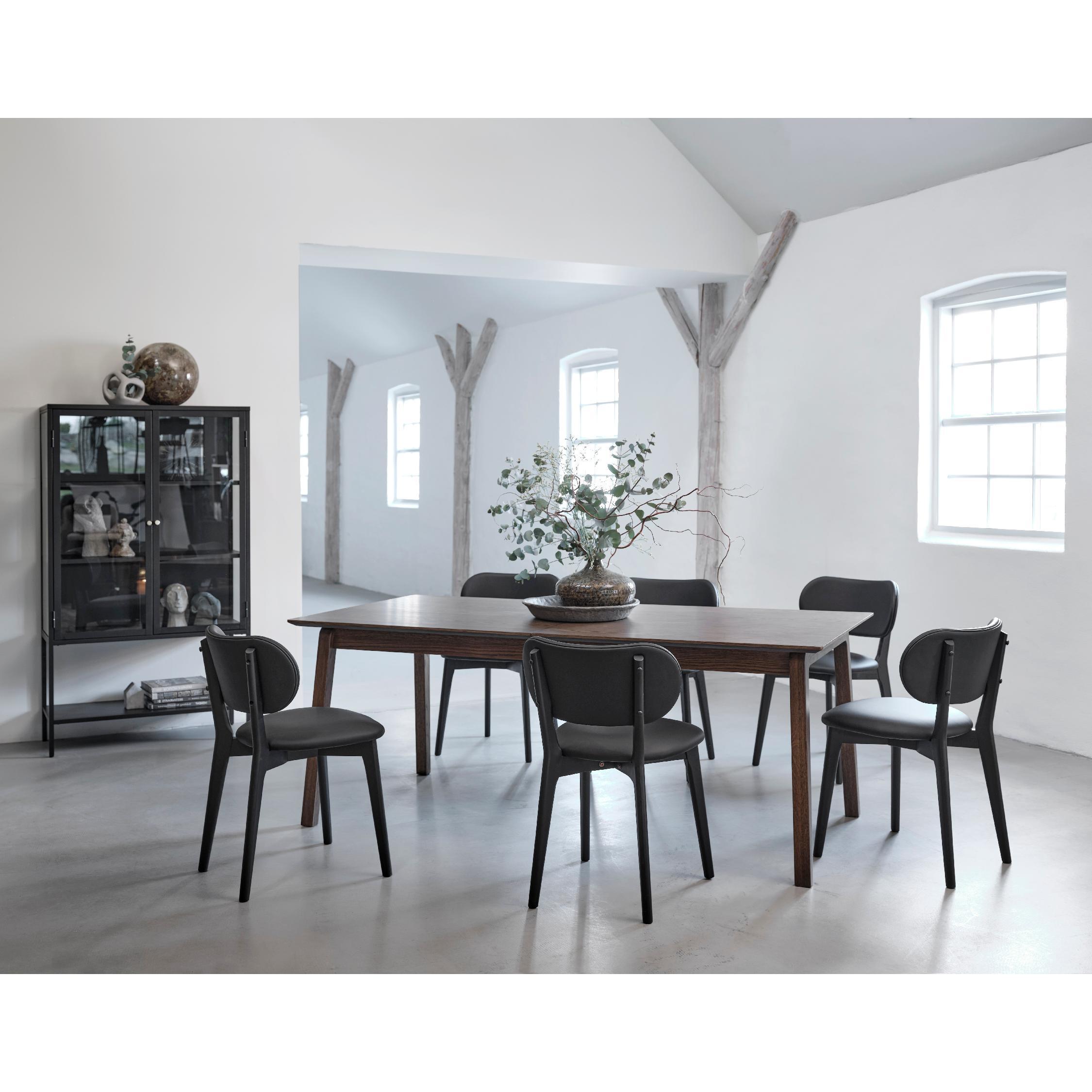 witte metalen vitrinekast Maja met glazen deuren afbeelding 4