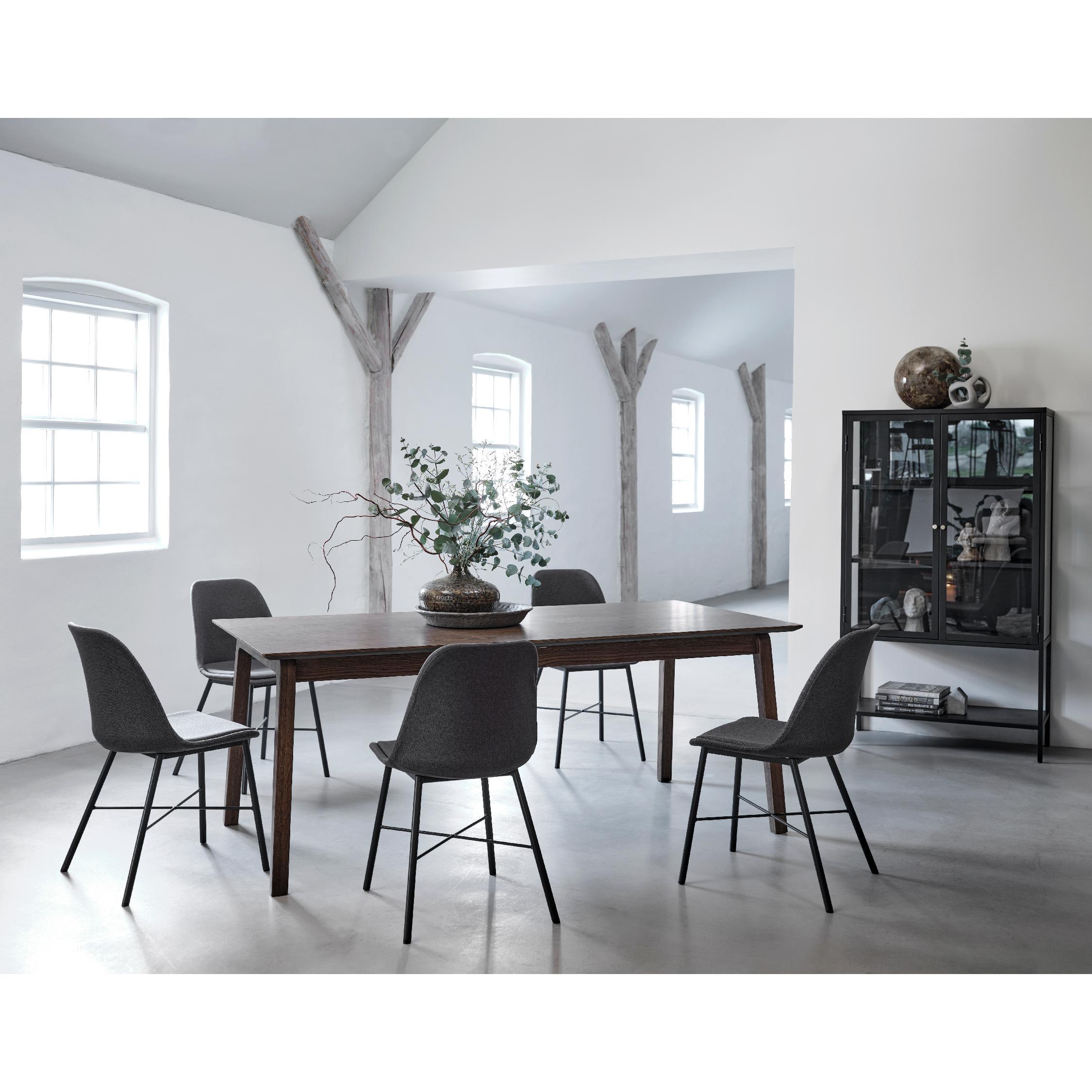 witte metalen vitrinekast Maja met glazen deuren afbeelding 5