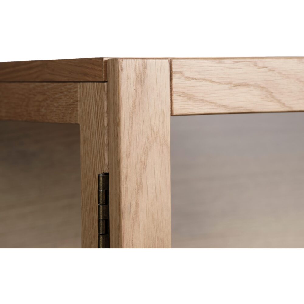 Mona dressoir eiken met glazen deuren afbeelding 9