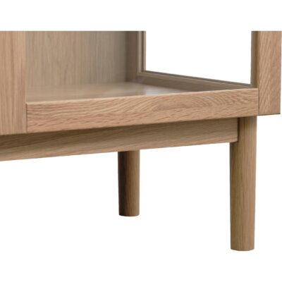 vitrinekast Mona eikenhout met glazen deuren afbeelding 10