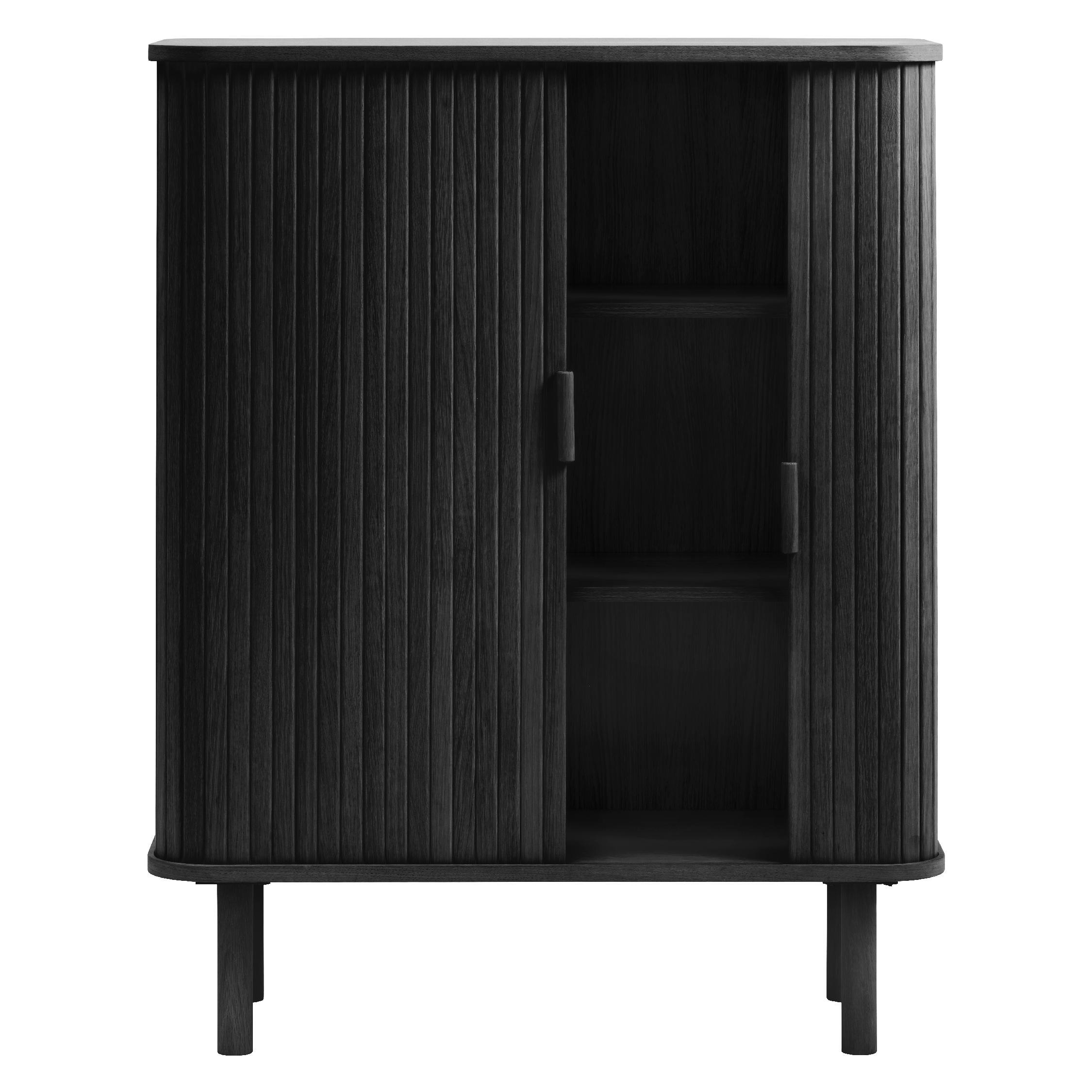 zwarte wandkast Tara met schuifdeuren afbeelding 3