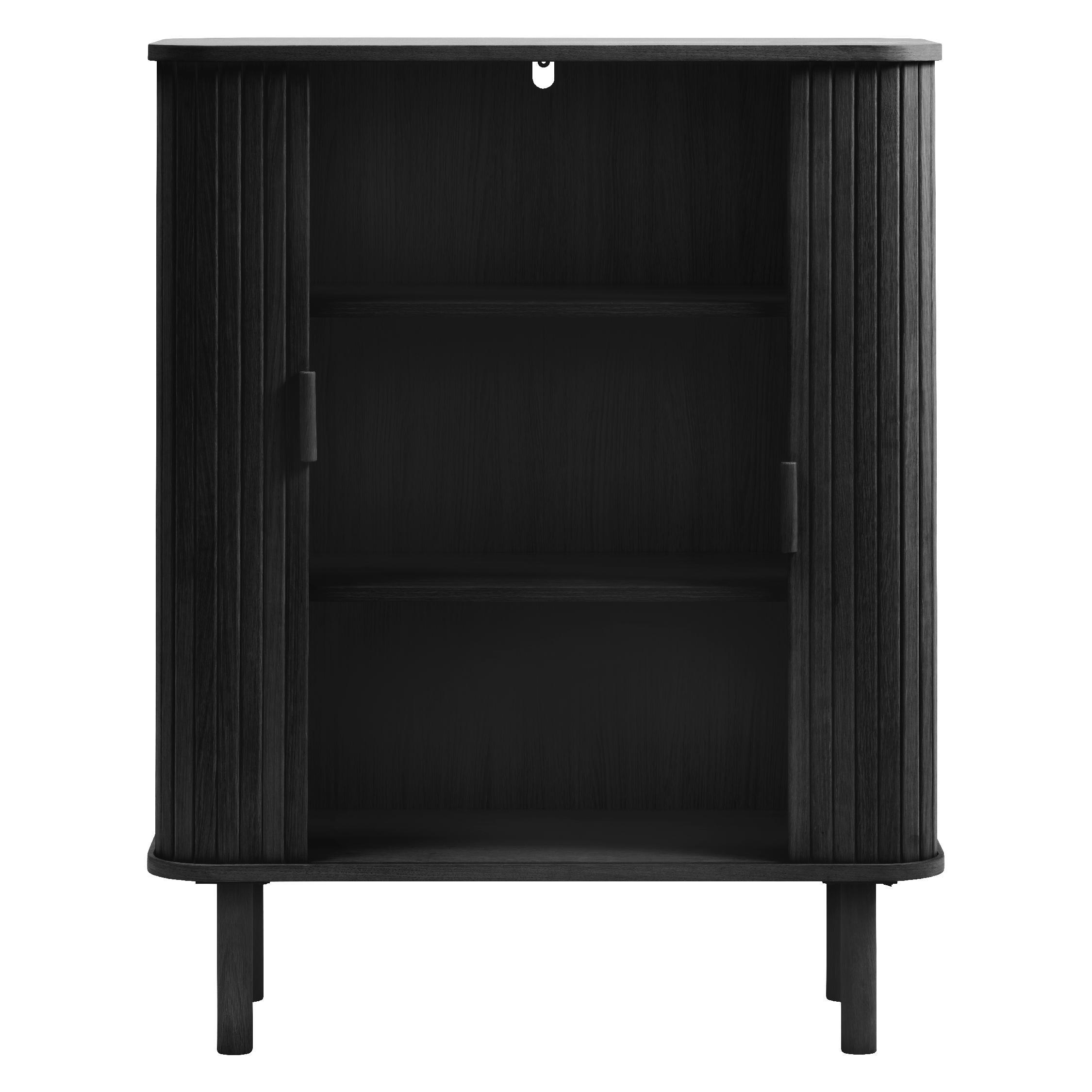 zwarte wandkast Tara met schuifdeuren afbeelding 2
