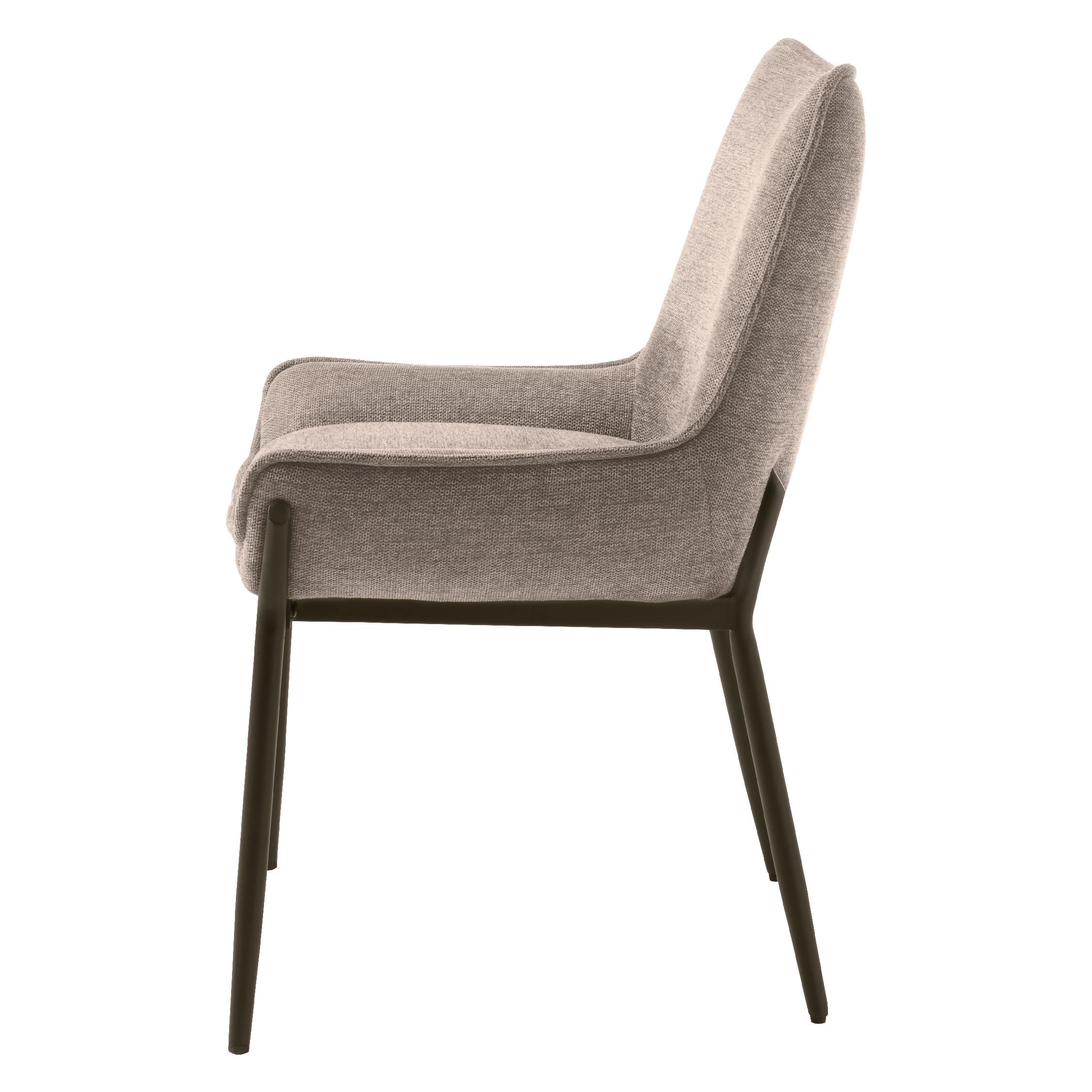 Nest of Nora eetkamerstoelen chenille zandkleur afbeelding 2