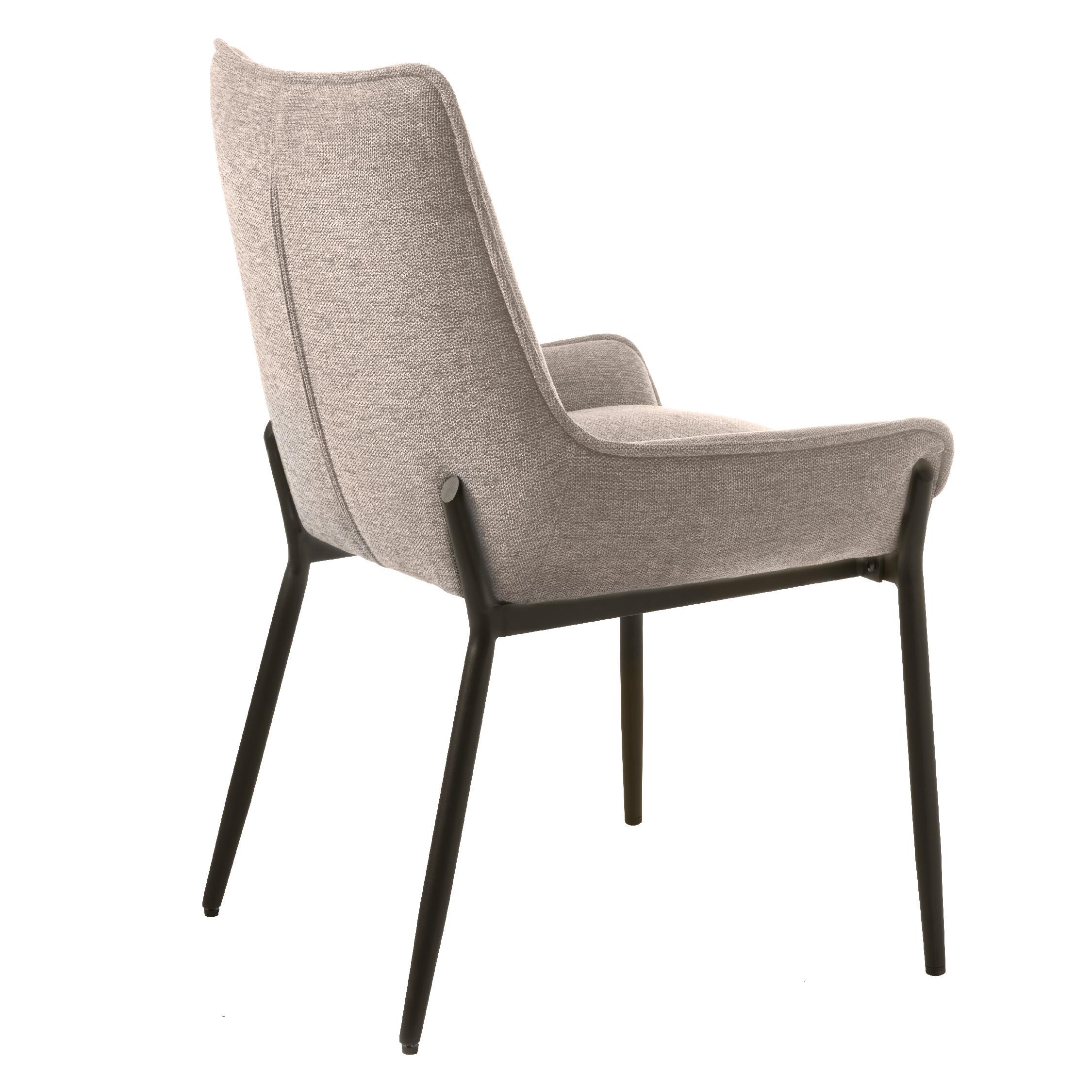 Nest of Nora eetkamerstoelen chenille zandkleur afbeelding 4