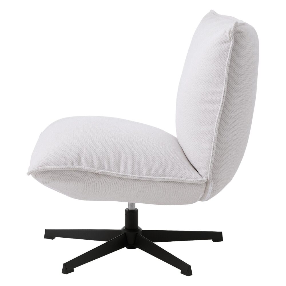 Envik chenille draaifauteuil offwhite afbeelding 4
