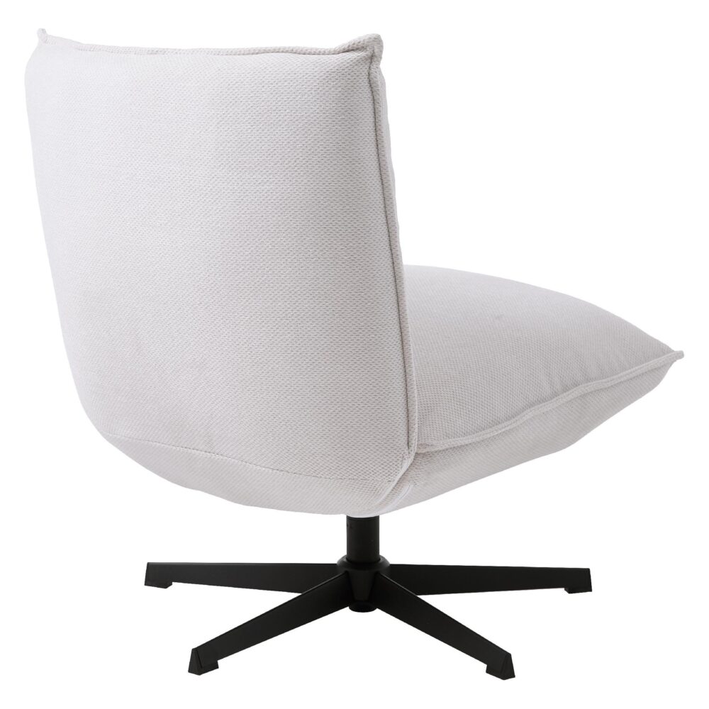 Envik chenille draaifauteuil offwhite afbeelding 3