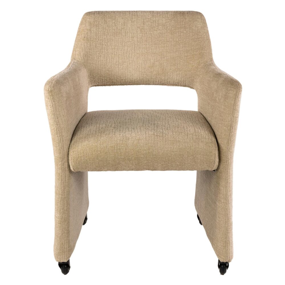 Maro eetkamerstoelen met armleuning op wieltjes afbeelding 2