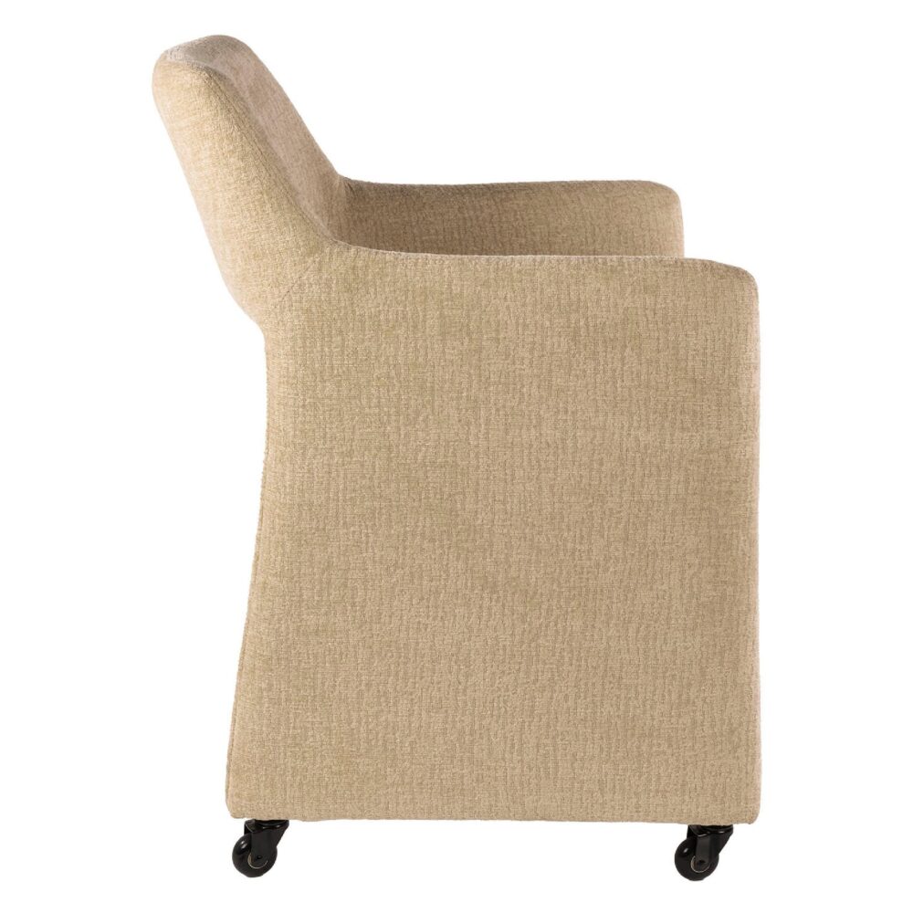 Maro eetkamerstoelen met armleuning op wieltjes afbeelding 4