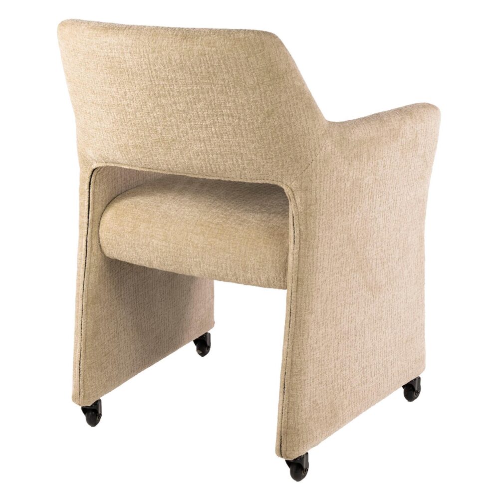 Maro eetkamerstoelen met armleuning op wieltjes afbeelding 5