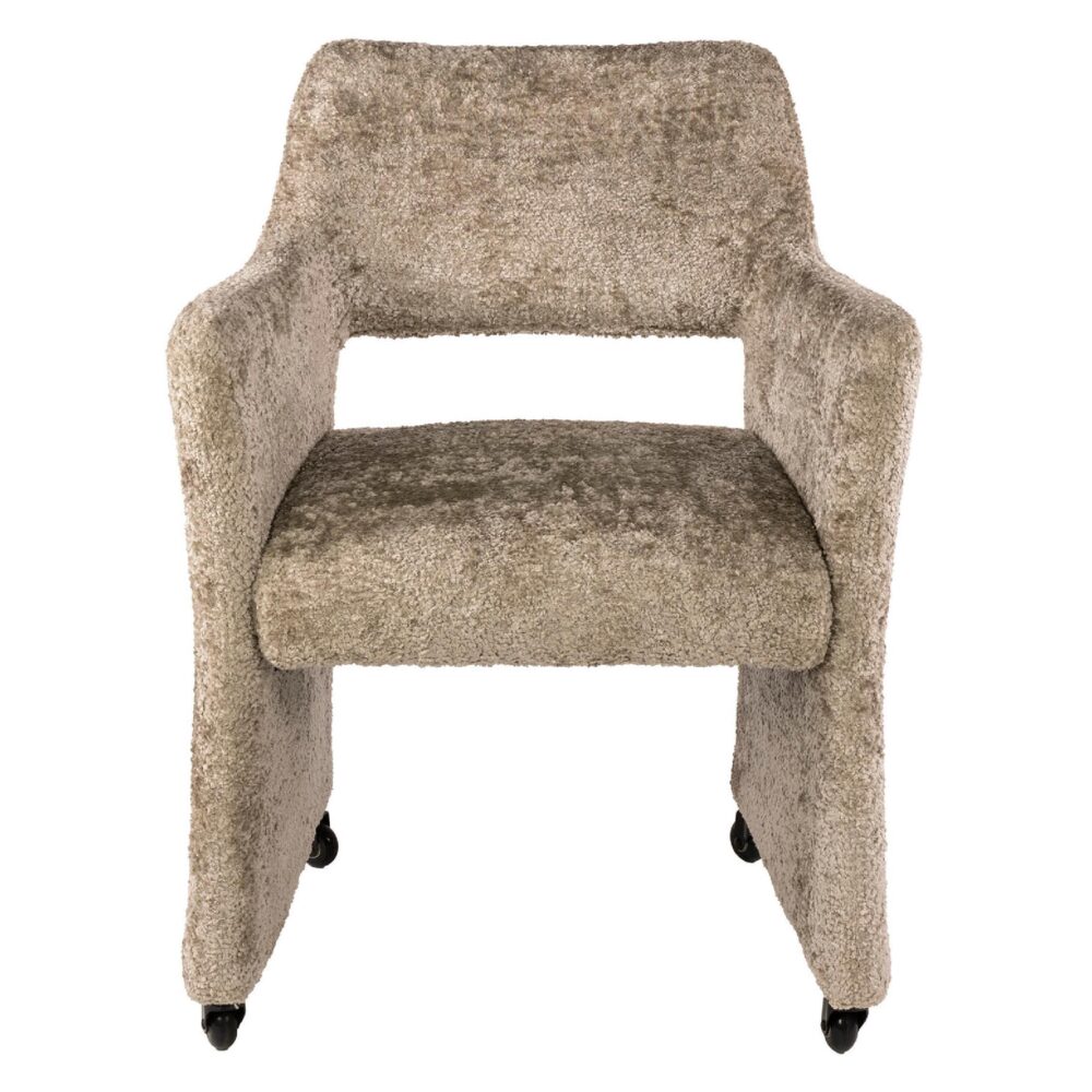 Maro eetkamerstoelen met armleuning op wieltjes afbeelding 2