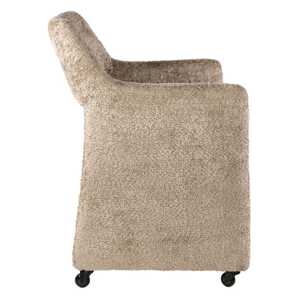 Maro eetkamerstoelen met armleuning op wieltjes afbeelding 4