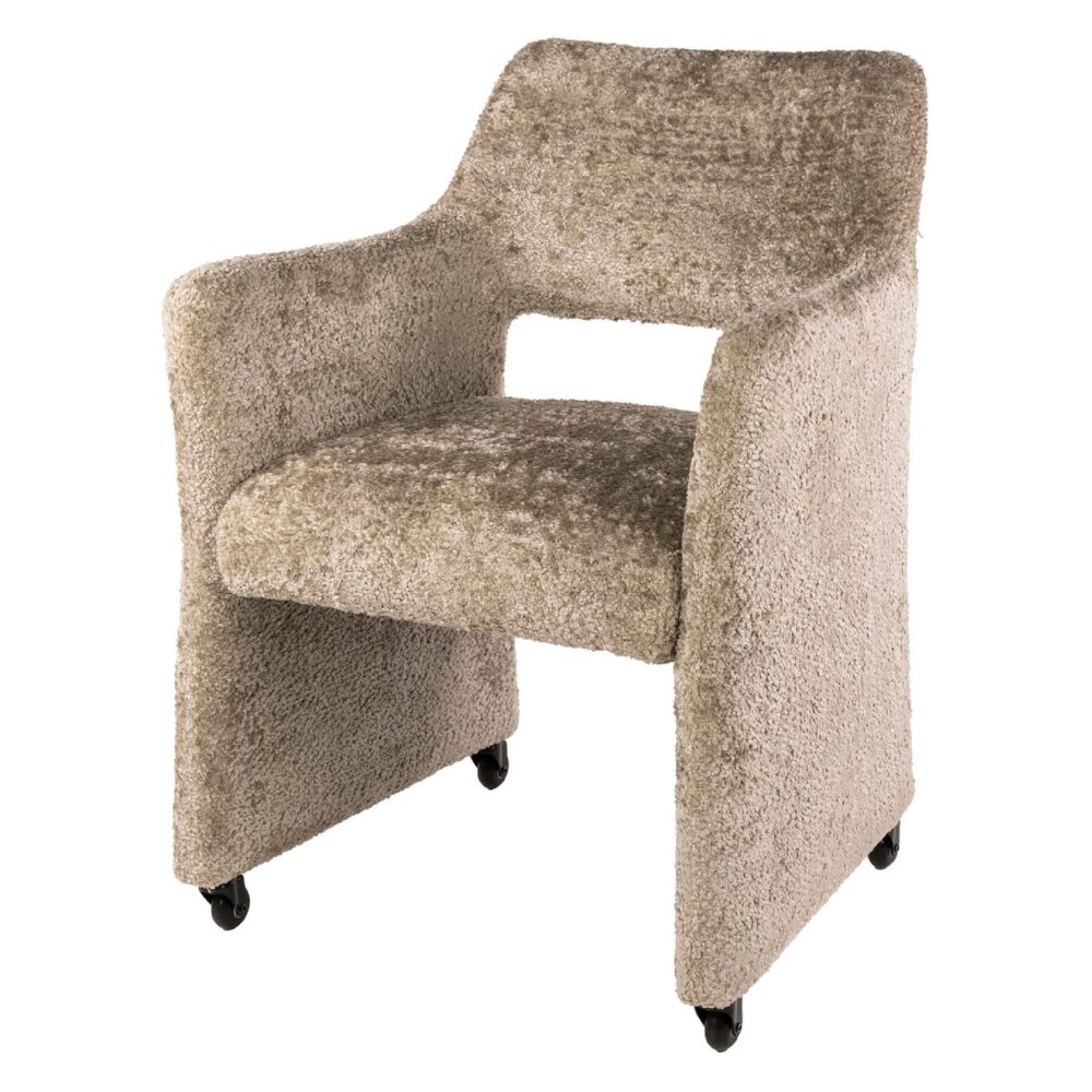 Maro eetkamerstoelen met armleuning op wieltjes afbeelding 1