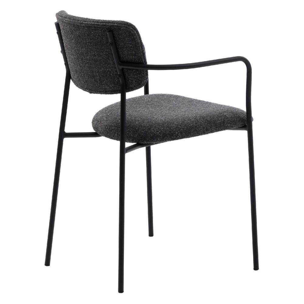 Lavi donkergrijze eetkamerstoelen set van 2 afbeelding 2