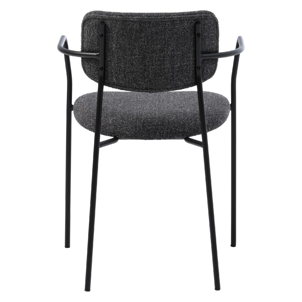 Lavi donkergrijze eetkamerstoelen set van 2 afbeelding 3