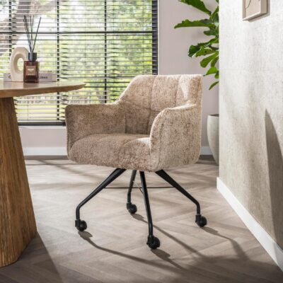 eetkamerstoelen Elda met armleuning en wieltjes afbeelding 7