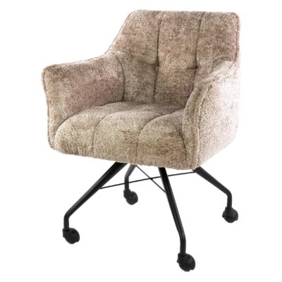 eetkamerstoelen Elda met armleuning en wieltjes afbeelding 1