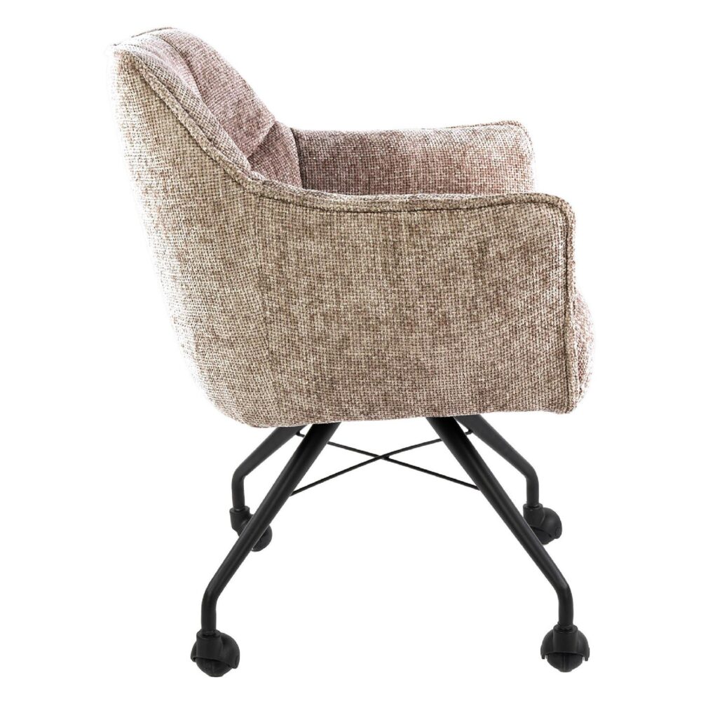 eetkamerstoelen Elda met armleuning en wieltjes afbeelding 4