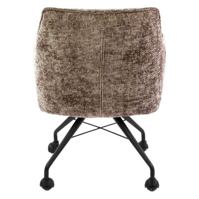 Elda eetkamerstoel met armleuning en wieltjes afbeelding 3