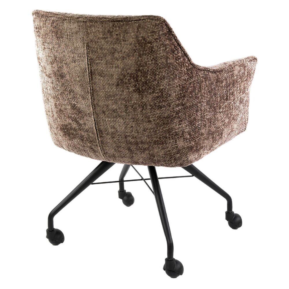 Elda eetkamerstoel met armleuning en wieltjes afbeelding 5