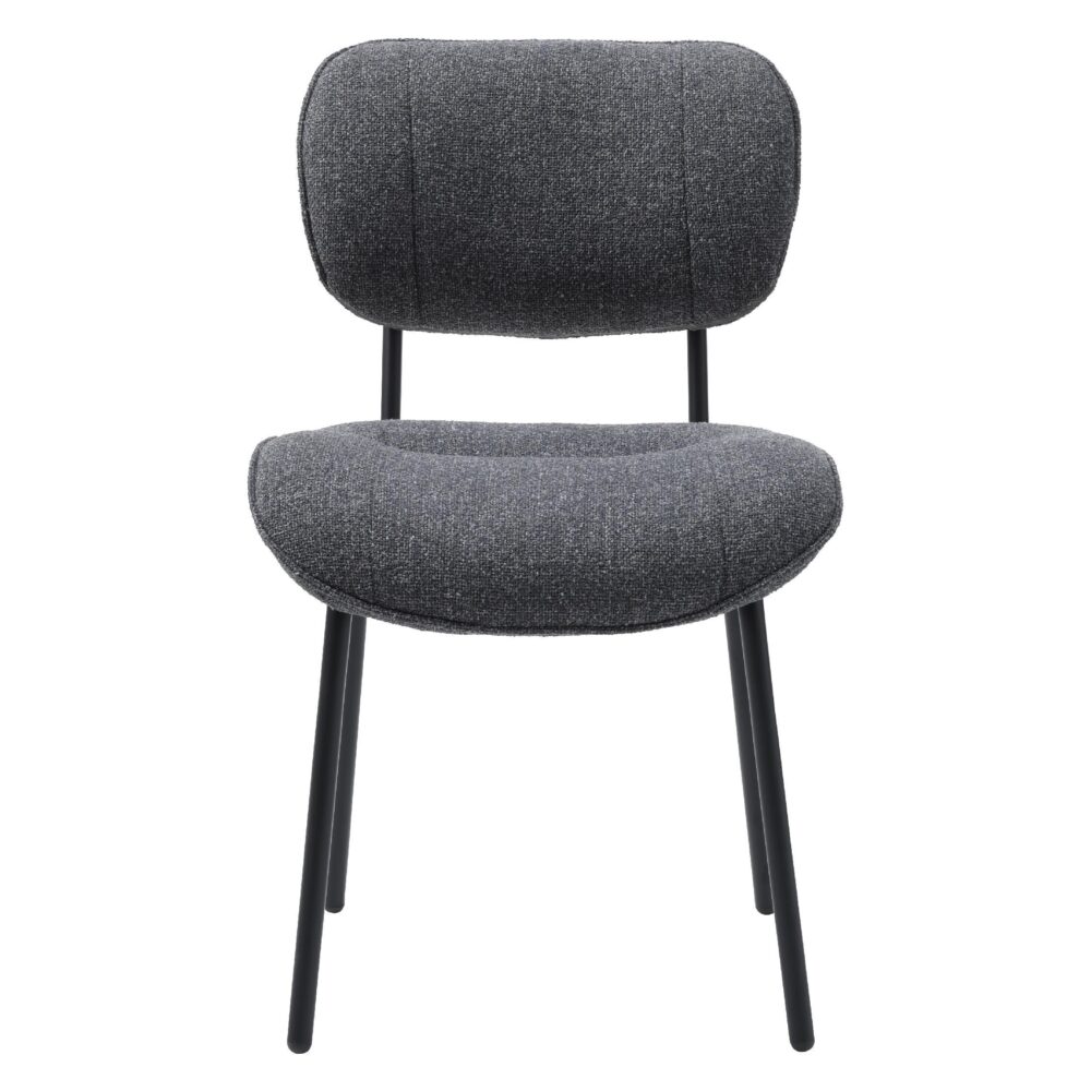 donkergrijze bouclé eetkamerstoelen Kylo afbeelding 2